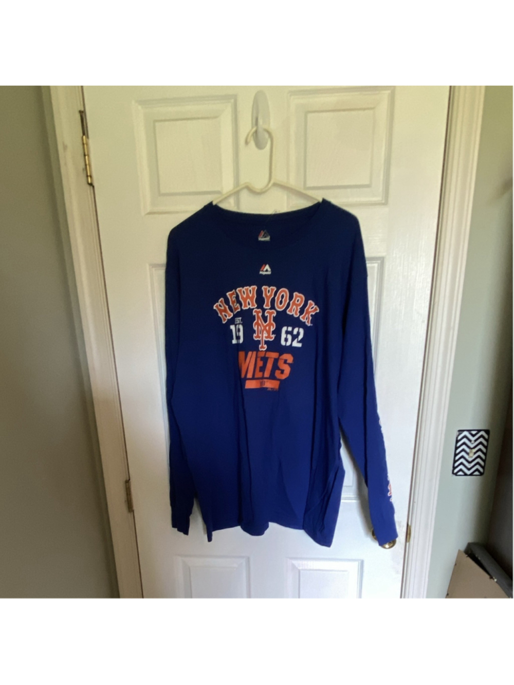 Majestic New York Mets MLB Officially Licensed Long Sleeve Shirt 2XL Blue - Picture 2 of 6